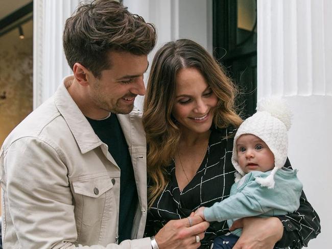 Laura Byrne and Matty J with their daughter Marlie-Mae in October. Picture: Instagram