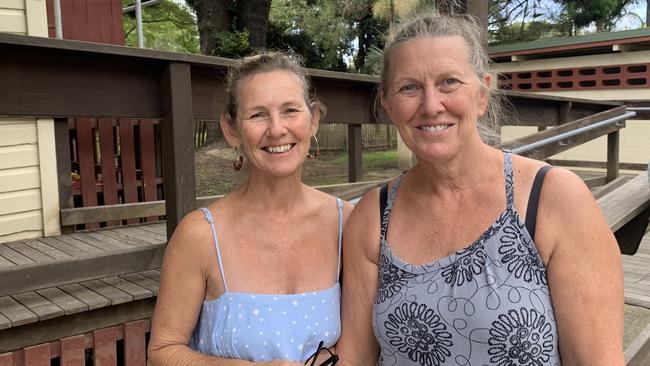 Rebecca Hughes and Sue Mills at the NSW Flood inquiry. Picture: Liana Walker