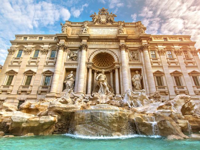 Famous iconic Trevi Fountain at Piazza Di Trevi. Picture: iStockDoc Holiday, Lisa Mayoh, Escape