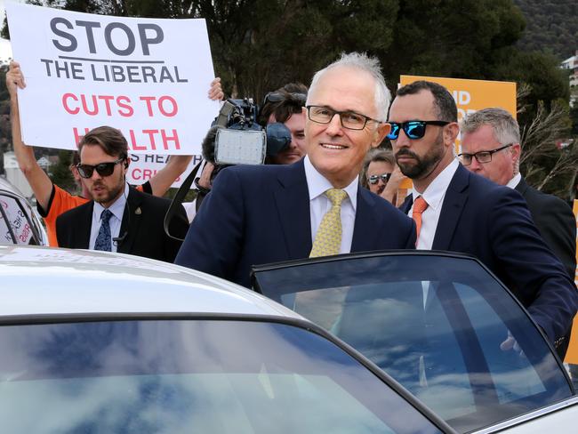 Prime Minister Malcolm Turnbull at Launceston. His actions have been lauded by many within the Liberal Party. Picture: Chris Kidd