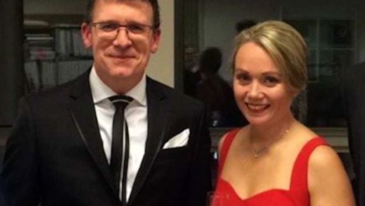 Alan Tudge with Rachelle Miller at the 2017 Midwinter Ball. Picture: ABC/Four Corners