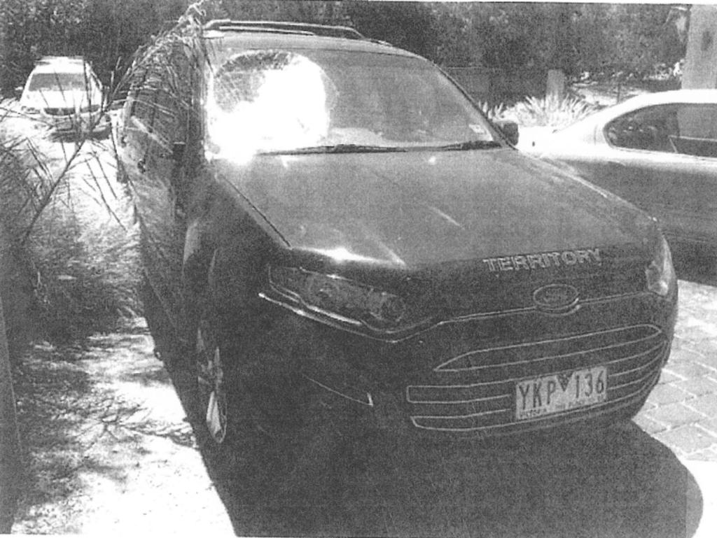 Daniel Andrews’ Ford territory car after the 2013 crash with Ryan Meuleman. Picture: Supplied