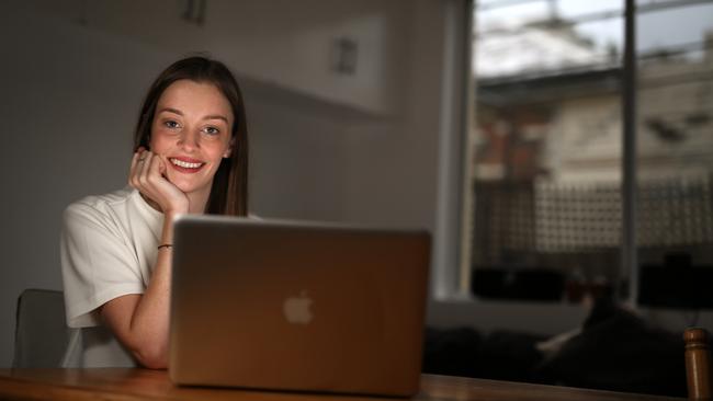 Deakin University marketing graduate Ellen Vale made use of the job seeking resources on campus. Picture: Stuart Milligan