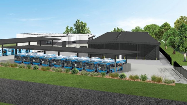 An artist impression of the bus plant. Picture: Supplied