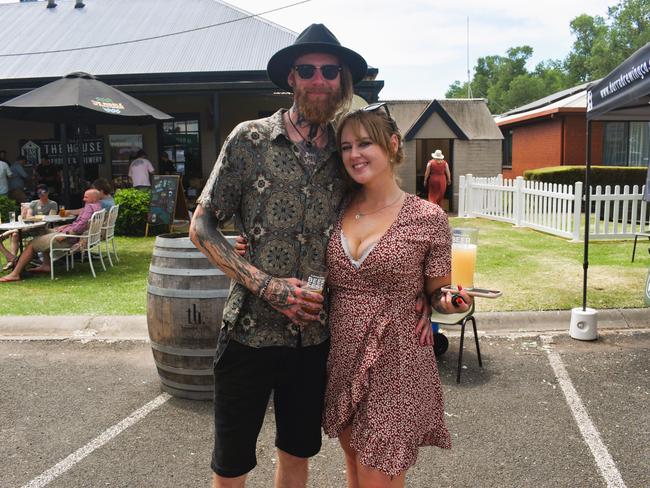 The Gippsland Beer Fest in Tinamba on Saturday, November 16, 2024: Jarryd Thomas and Molly James. Picture: Jack Colantuono