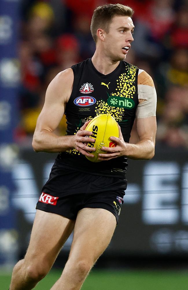 Young is the latest Tiger to go down. (Photo by Michael Willson/AFL Photos via Getty Images)