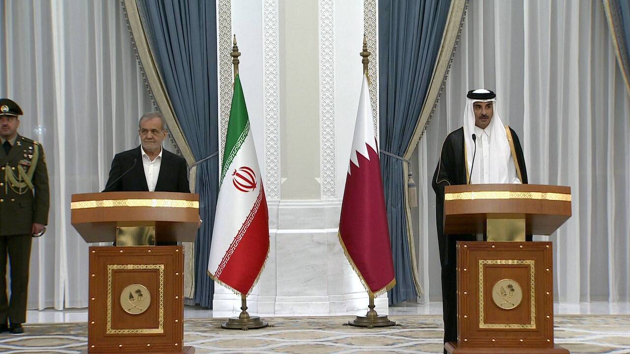 Iran’s president visits Qatar, discusses escalating tensions a day after  missile strike on Israel