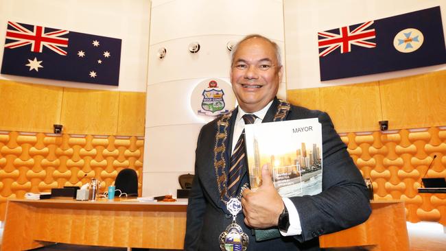 Mayor Tom Tate — budget time at City Hall. Picture Glenn Hampson.