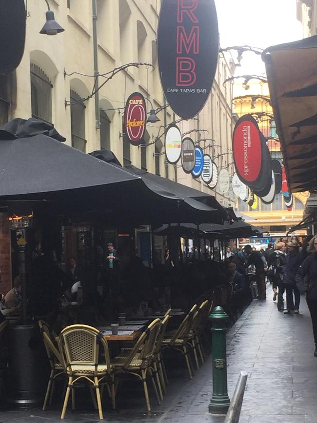 Melbourne's coffee and laneway cultures collide on Degraves St.