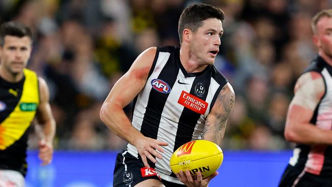 Jack Crisp could miss a Gather Round clash with Collingwood. Picture: Dylan Burns/AFL Photos via Getty Images