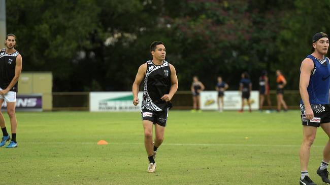 Mathew Stokes running at the Cazalys Arena for Palmerston Magpies. Picture: (A)manda Parkinson