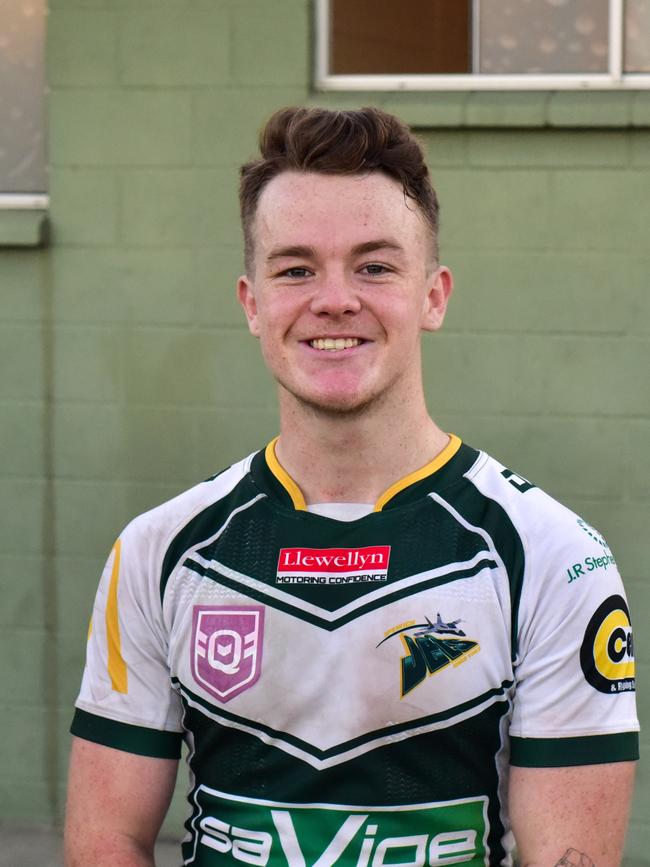 Former Canberra halfback Sam Langbein was a happy footballer after his team’s win at Purga. Picture: Bruce Clayton