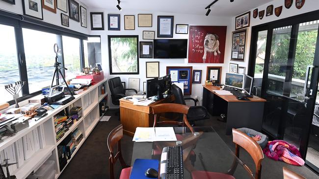 The office and war room atop the home. Picture: Lyndon Mechielsen