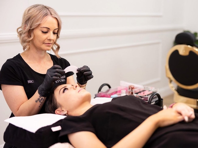 Hush Lash owner Rebecca took third place for Mackay's Best Lash Technician 2024 competition. Photo: Contributed