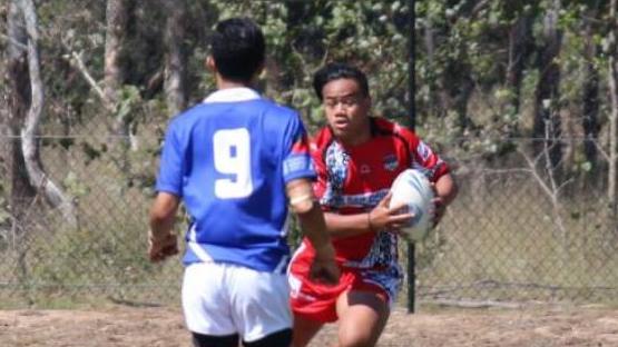 James Filihiahekava playing football for Tonga in an Australian competition in 2016. Picture: Facebook