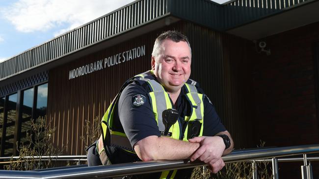 Night Watch: Senior Constable Andrew Clapham at Mooroolbark Police Station. Picture: Josie Hayden