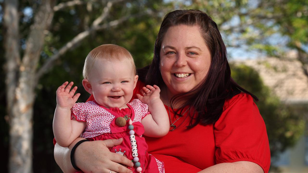 Mandy Gapps with baby Tilly, 10 month-old, North Lakes. Picture: Liam Kidston