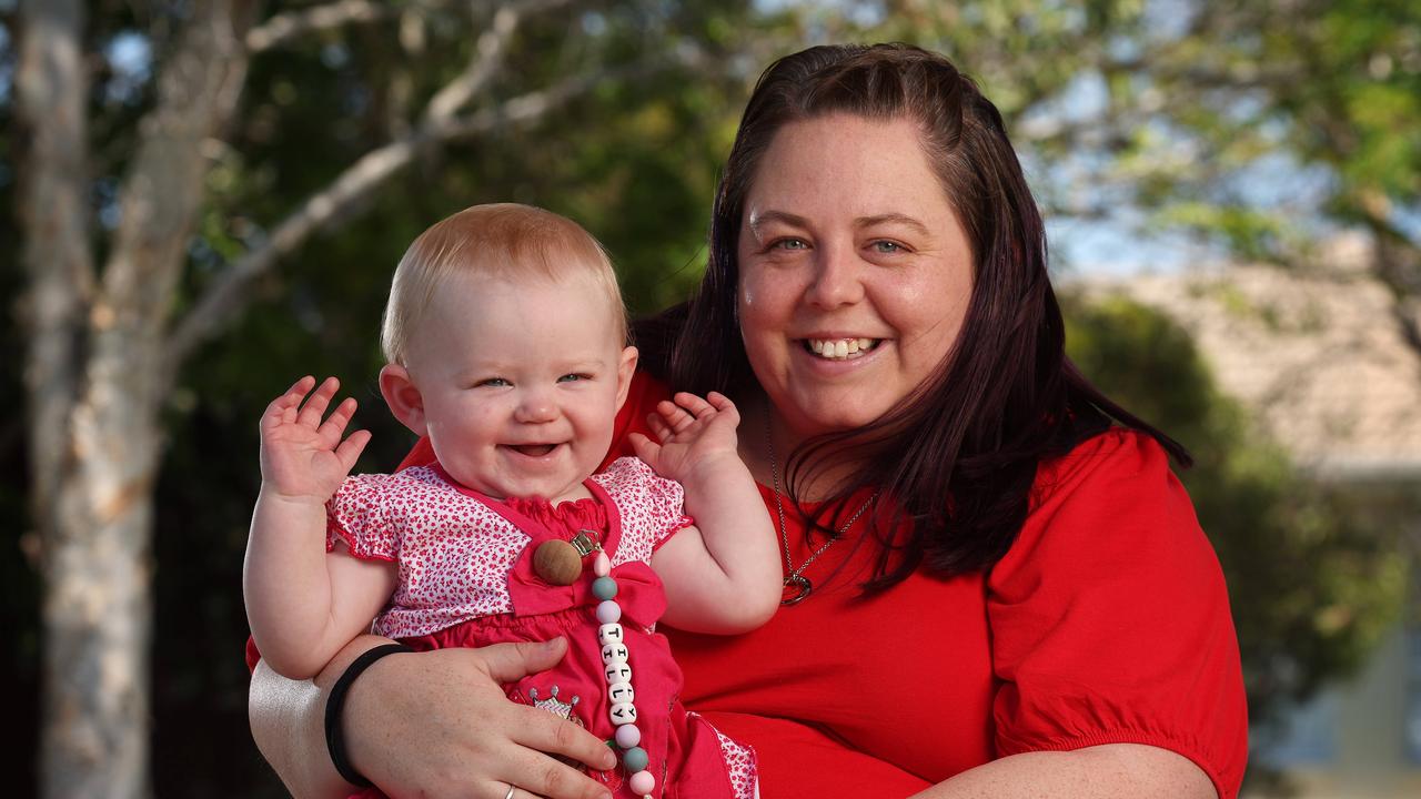 Mandy Gapps with baby Tilly, 10 month-old, North Lakes. Picture: Liam Kidston