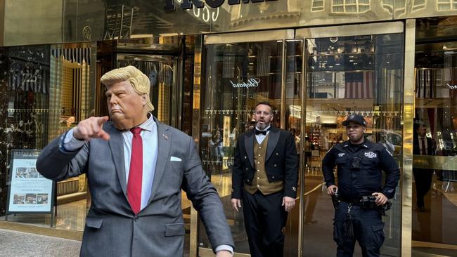 A Donald Trump impersonator outside Trump Tower in New York after the election on 6 November. Picture: Benedict Brook