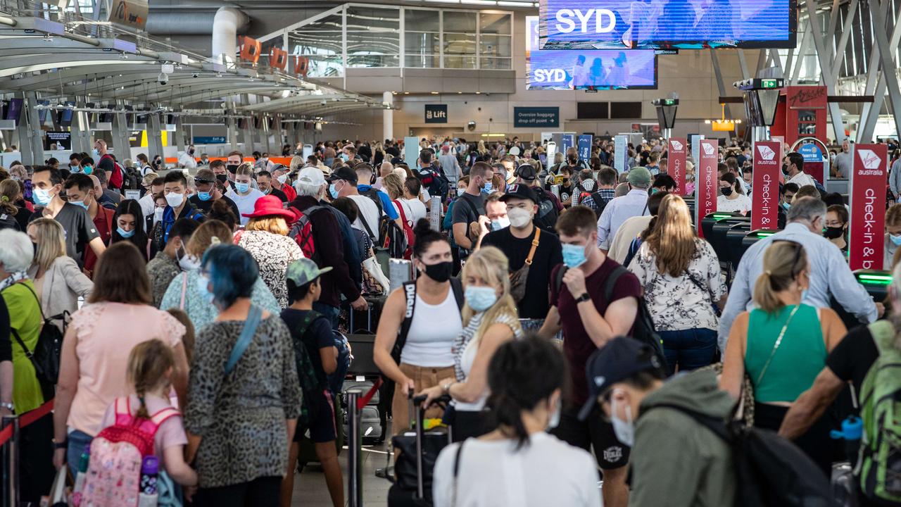 The rules have already been relaxed for airport workers, after short staffing led to chaos at Sydney Airport. Picture: Julian Andrews