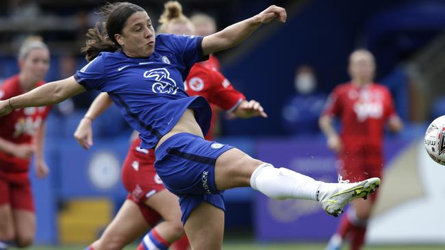 Sam Kerr scored twice for Chelsea. Picture: Henry Browne/Getty Images