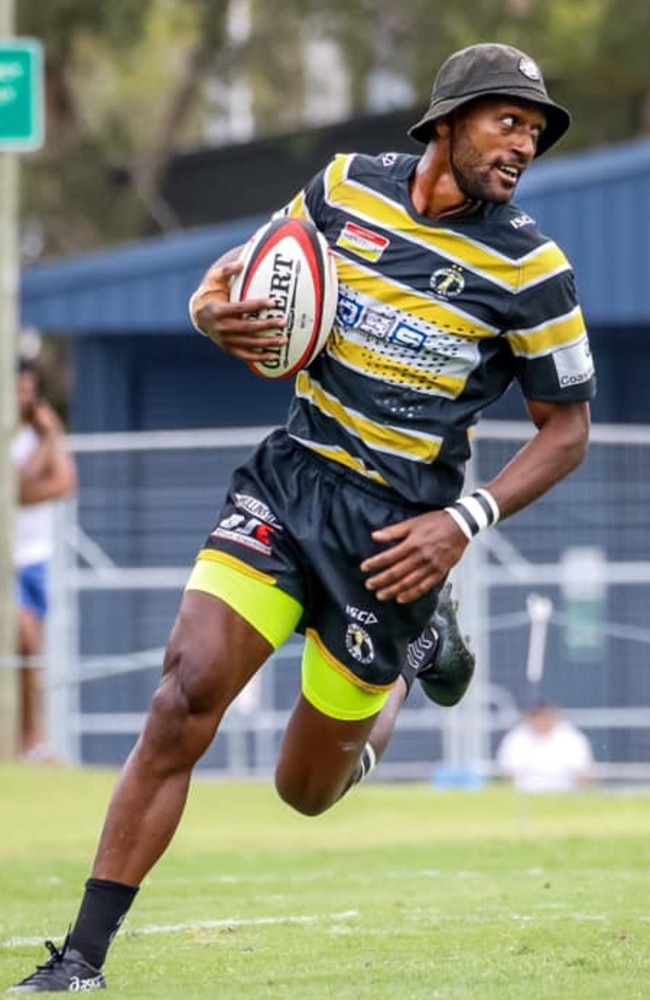 Caloundra Lighthouse rugby union player Sami Vereniki has been praised as a top finisher by his coach Dan Atkins. Picture: Adrian Bell