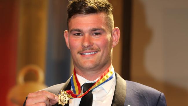 2017 Magarey Medalist Mitch Grigg. (AAP Image/Dean Martin)