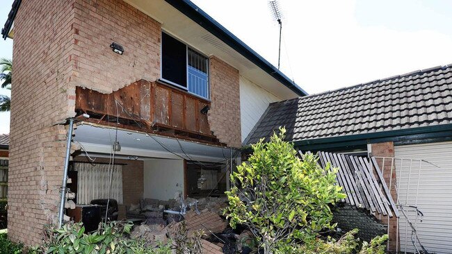 The scene at a house in Sunnybank