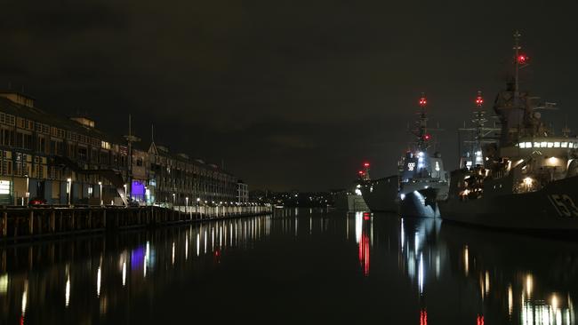 Sydney Harbour at Woolloomooloo Wharf, where a body was found on Monday night. Picture: File image/Bill Hearne