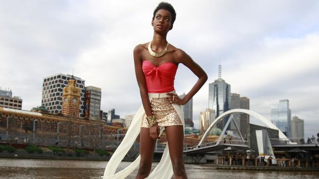 Ms Mornyang has seen success in the modelling world since moving to Australia, she says the incident has ruined her career. Picture: News Corp