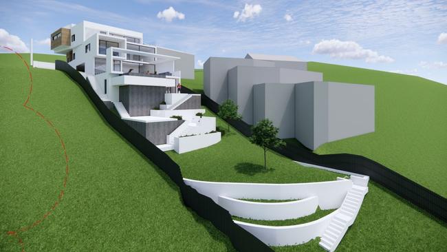 A concept image of the development that was intended to be built on the site.