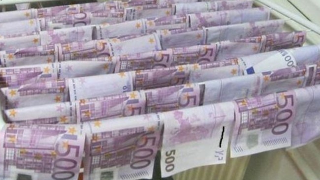 Forged 500 euro notes, worth almost $800 each, were found floating in the Danube river in Vienna late last year.