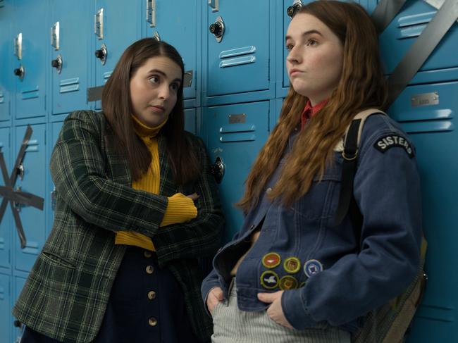 Beanie Feldstein with Dever in Olivia Wilde’s directorial debut, Booksmart. Picture: Francois Duhamel / Annapurna Pictures