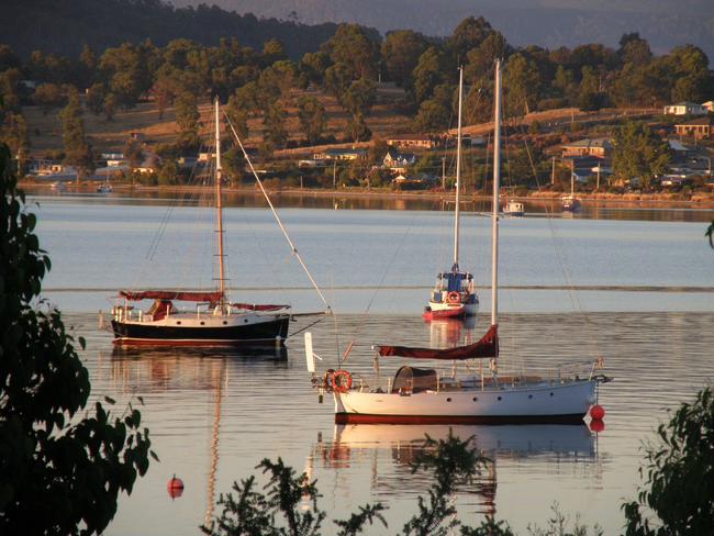 Boats on the bay.