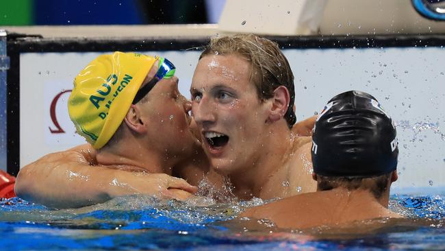 Mack Horton after winning the 400m freestyle. Picture: Alex Coppel