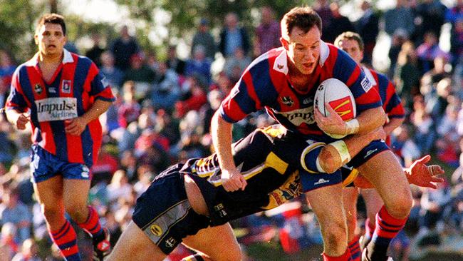 Justin Holbrook in action for the Knights in 1999. Picture: Gary Graham