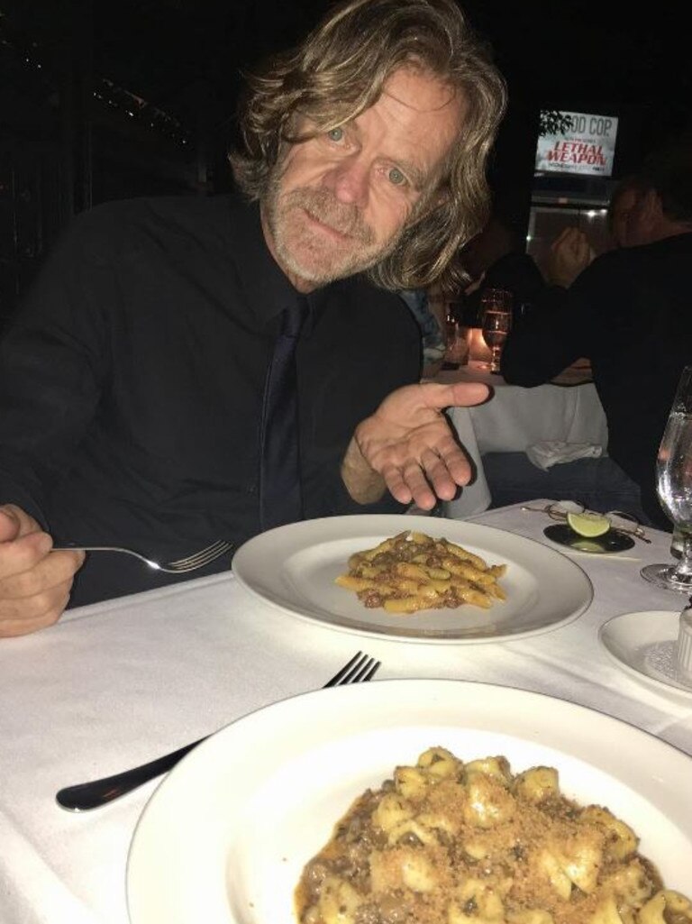 Felicity Huffman snaps William H Macy, "When you lose you get to eat carbs!!" Picture: Instagram