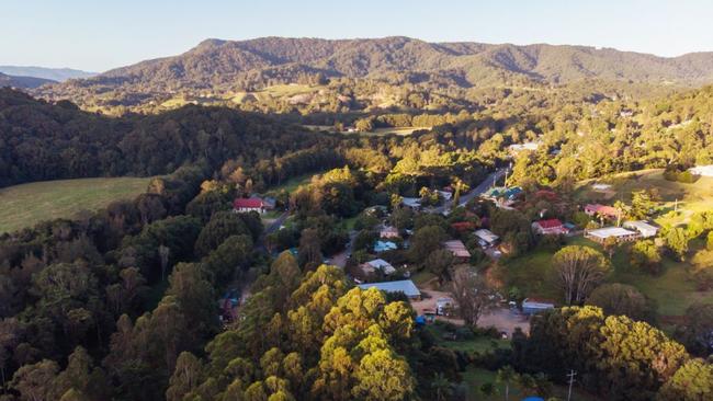 The village of Uki near Mount Warning in the Tweed Valley was one of the pilot study site. Picture: DPI