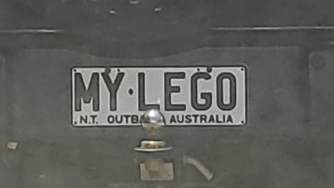 NT funny number plate, MY LEGO. Picture: Facebook / Charlie Lin