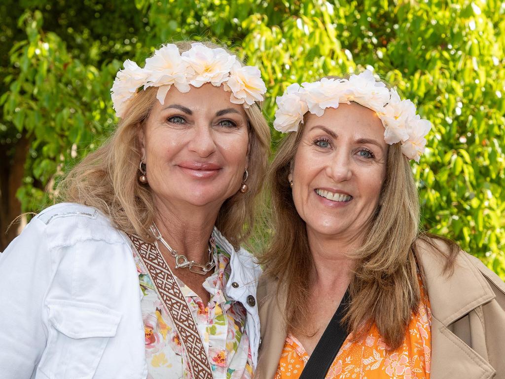 Margaret Hellewell (left) and Sharon Shanahan, Toowoomba Carnival of Flowers Festival of Food and Wine, Saturday, September 14th, 2024. Picture: Bev Lacey