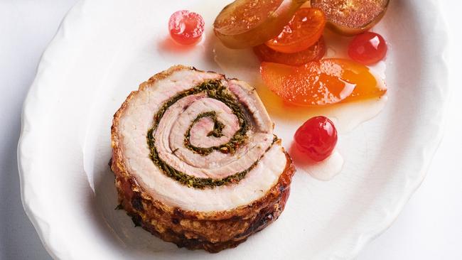 Roast porchetta. Picture: Mark Roper