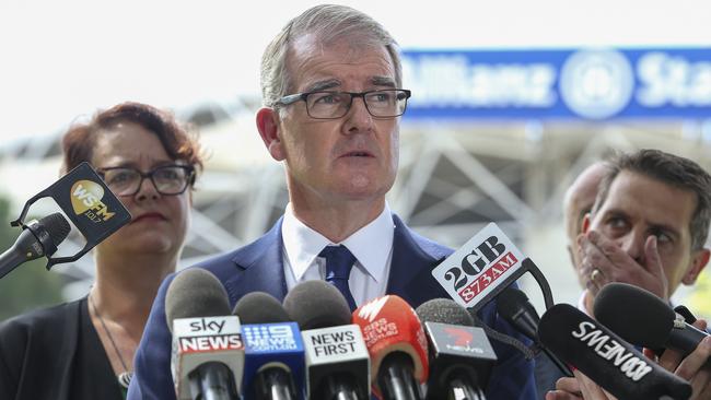 NSW Labor leader Michael Daley, in Sydney yesterday, was described by Premier Gladys Berejiklian as ‘two-faced’. Picture: Justin Lloyd