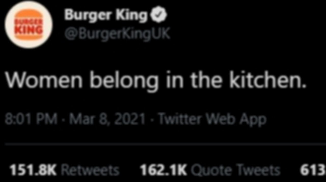 Burger King Slammed Over Sexist Tweet On International Womens Day The Advertiser 5539