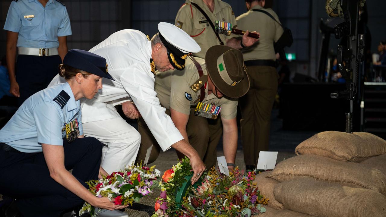 The Top End community gathered at the Darwin Convention Centre to commemorate the Bombing of Darwin. Picture: Pema Tamang Pakhrin