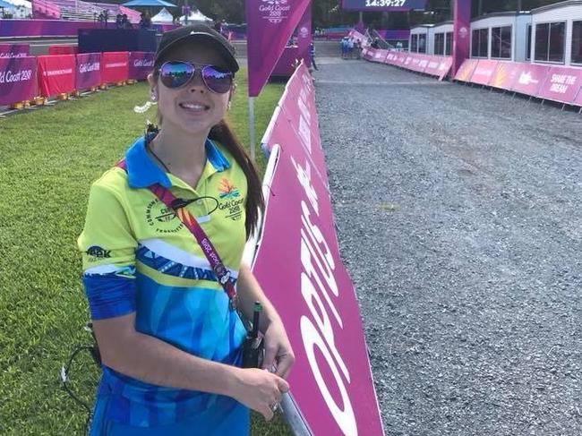 Ms Cundy at the Commonwealth Games. Picture: Supplied. 