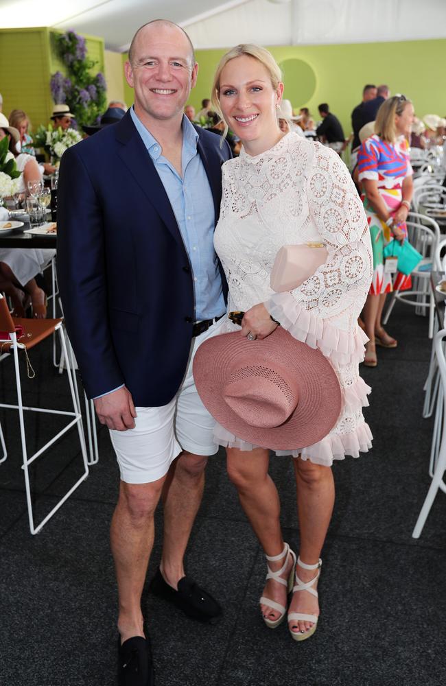 Mike Tindall and his wife Zara Phillips. Picture: Nigel Hallett