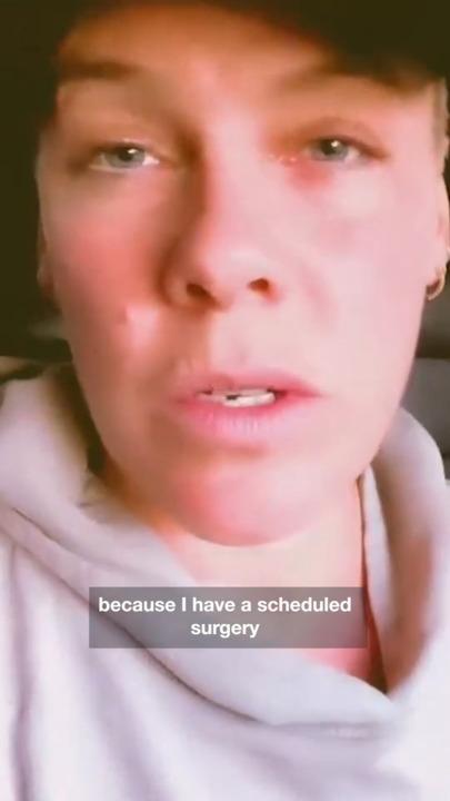 Pink's emotional apology to fans