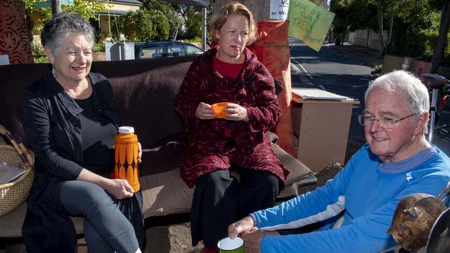 Locals have been adding to the amenities since they set up camp on April 7.
