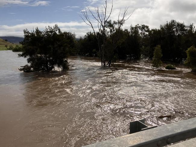 Namoi River at Manilla is slowly rising. Picture: SES Manilla