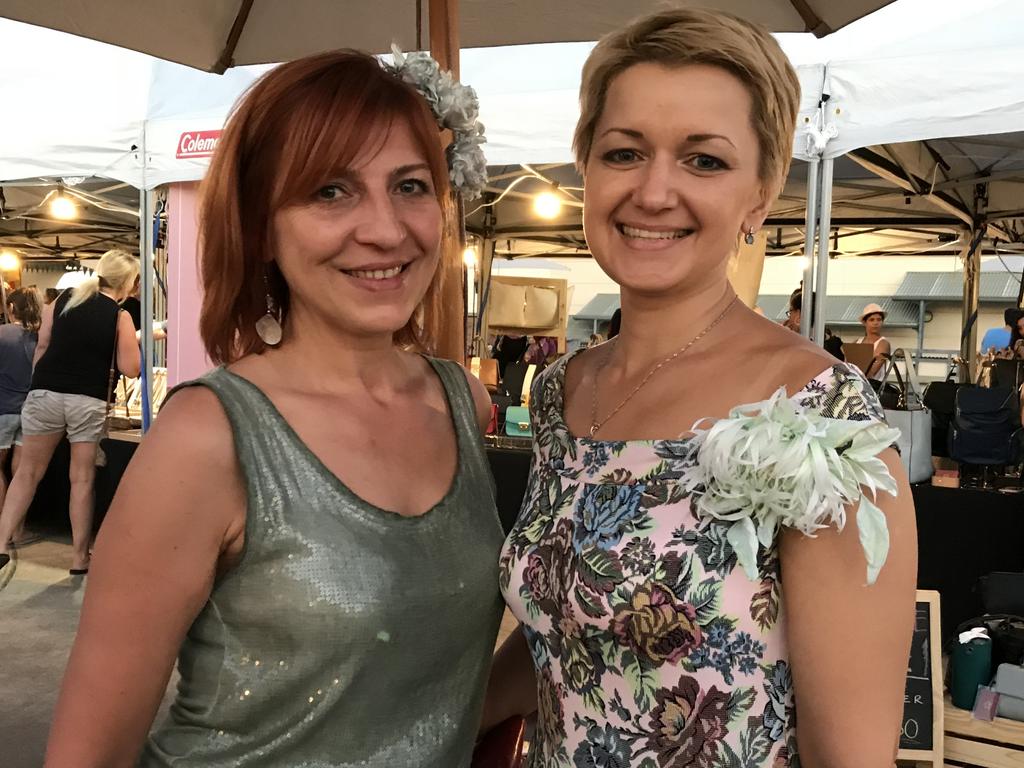 Elena Kornienko and Tatiana Light at the Unley Night Market.